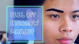 Trying out PEEL OFF EYEBROW MAKEUP