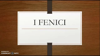 I Fenici - storia classe quarta