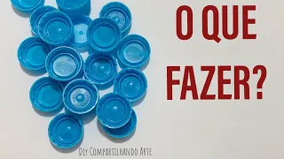 3 IDEIAS INCRÍVEIS COM TAMPA DE GARRAFA PET DIY Artesanato do Compartilhando Arte