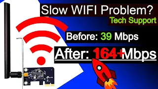 Fixing a slow wifi adapter, TP Link PCIe WiFi Card AC600, tech support tutorial