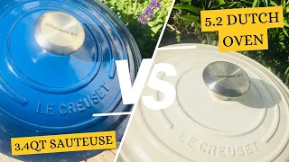 Le Creuset This or That| Le Creuset  3.5 qt. Sauteuse Vs 5.2 qt. Deep Dutch Oven |April 2024