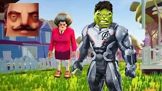 Hello Neighbor - My New Neighbor Avengers Hulk Act 2 Hole Gameplay Walkthrough