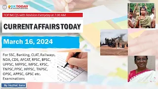 March 16,  2024 Current Affairs in English by GKToday