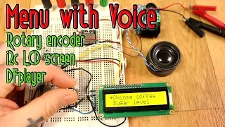 Menu with voice & rotary encoder - Arduino