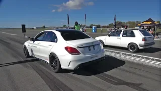 Mercedes-AMG C63S AMG TTE780 vs VW Golf 2