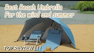 Multifunctional Beach Umbrella. Top Review Best Beach Umbrella for the Wind and Summer.