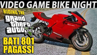 GTA 5 Bati 801 Pegassi canyon ride 🎮 Video Game Bike Night