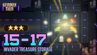 World 15-17 | Invader Treasure Storage (All Frog Locations + How to Unlock)【Guardian Tales】