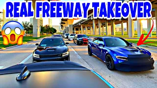 DODGE CHARGERS SETTING NEW TOP SPEED ** FREEWAY TAKEOVER**