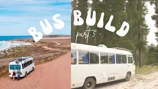 Toyota Coaster BUS BUILD - Building more, respraying & living in the bus whilst building vlog