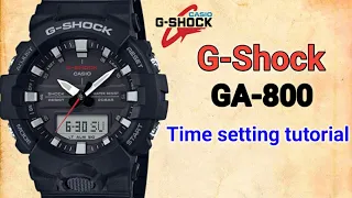 Casio G-Shock GA-800 Time setting tutorial | TrendWatchLab