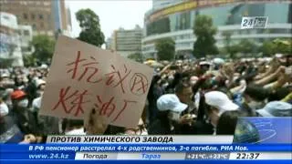 В Китае жители протестуют против строительства нового химзавода