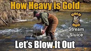 Stream Sluice Gold Prospecting - How Heavy is Gold