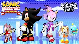 Sonic Advance Revamped Demo (SAGE 2018) - Duos With all Characters Gameplay