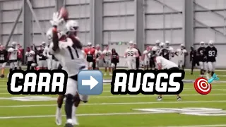 Las Vegas Raiders Derek Carr throwing rockets to Henry Ruggs.. Ruggs has a lot to prove