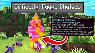 Paso Minecraft pero el FUEGO me da OBJETOS CHETADOS de MINECRAFT! 😱