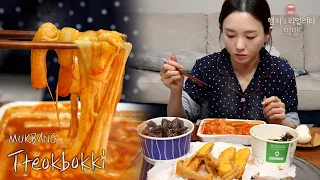 리얼먹방▶ "신전떡볶이" 숟가락으로 퍼먹기 ☆ ft.순대,튀김,스팸마요컵밥ㅣCheese TteokbokkiㅣREAL SOUNDㅣASMR MUKBANGㅣ