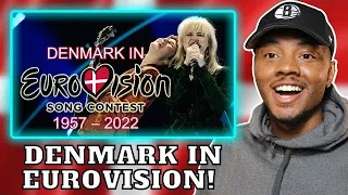 AMERICAN REACTS TO Denmark in Eurovision Song Contest 1957-2022