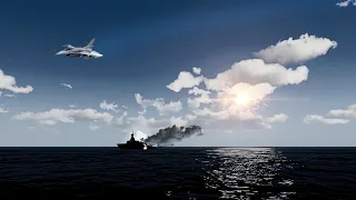 High Tension! Ukrainian F-16 Fighter Jets bombing Russian Warships at Black Sea - ARMA 3