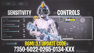 NEW UPDATE 3.1.0😈 BEST SENSITIVITY CODE + CONTROL SETTINGS PUBG MOBILE/BGMI | BEST 5 FINGER IPHONE