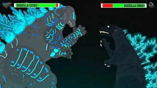 [DC2] Titanus Godzilla vs Godzilla 1954 | ANIMATION with healthbars