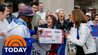TODAY fan picked from plaza gets surprise trip to Paris Olympics
