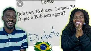 Professores Moçambicanos🇲🇿 reagindo as RESPOSTAS mais ENGRAÇADAS de alunos Brasileiros🇧🇷🤣