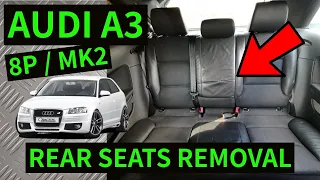 AUDI A3 8P - How To Remove Rear Seat Bench & Backrest Seats Removal 2004-2012