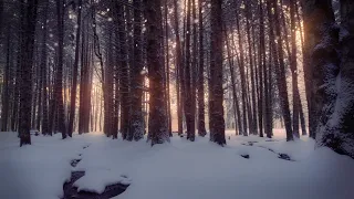 Wonderful Winter Fairy Tale: magic Snowfall in the deep south of Italy - soft immersive ambient