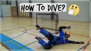 FLOORBALL GOALIE TRAINING (HOW TO DIVE)