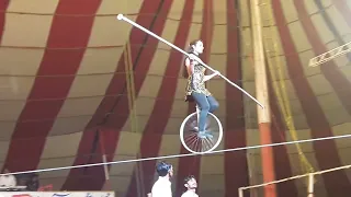 Lucky Irani circus 2019 cycle items on wire 1080p