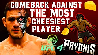 THE GREATEST COMEBACK EVER VS THE CHEESIEST UFC 4 PLAYER! (VS THE NUMBER 1 RANKED PLAYER)