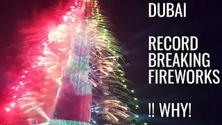 DUBAI BURJ KHALIFA, NEW YEARS Fireworks 2019, RECORD breaking fireworks laser!! Show DUBAI MALL