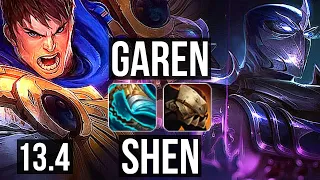 GAREN vs SHEN (TOP) | 1.6M mastery, 8/2/7, 300+ games, Dominating | KR Master | 13.4