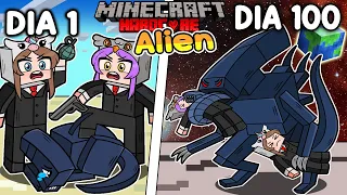 👽Sobreviví 100 DÍAS siendo un ALIEN en Minecraft HARDCORE!