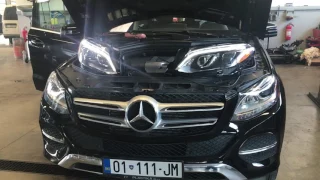 2016 mercedes intelligent lighting system LED GLE headlight change