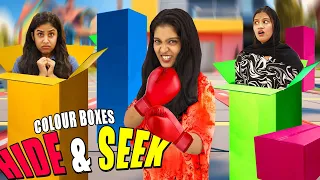 HIDE AND SEEK IN COLOUR BOXES CHALLENGE 🤩 | PULLOTHI