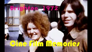 Vintage home movie cine film from 1972 "Lad's Trip to Brighton"