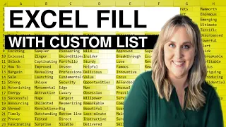 Excel Data Filling with Custom Lists (feat. Ann K. Emery) - Episode 2406