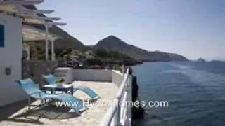 Villa on the beach on Hydra Island Greece.