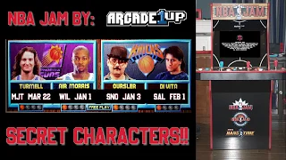 NBA JAM ARCADE 1UP Secret Character Codes