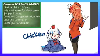 Gura calls Kiara a chicken in German