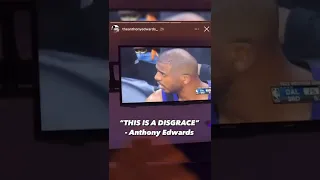 'This is a DISGRACE!' - Anthony Edwards watching Mavs-Suns Game 7 😂 | #shorts