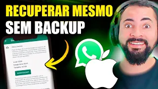 NAO FIZ O BACKUP! 🤬 RECUPERAR conversas APAGADAS no WhatsApp IOS iPhone
