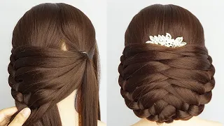 Achieve Dream Bridal Hairstyle With Trick - Braided Low Bun Hairstyle For Ladies