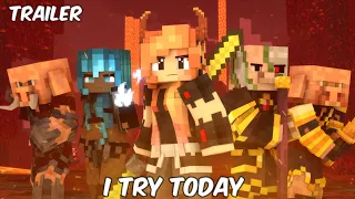 "I Try Today" - A Minecraft Music Video| Rainimator Trailer 🎶