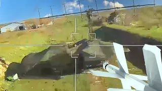 Удар дрона Ланцет в РЛС П-18 Украины