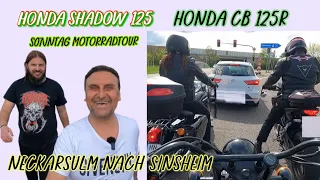 Honda Shadow 125. Sontags Tour. Honda CB 125R. Sinsheim Museum.