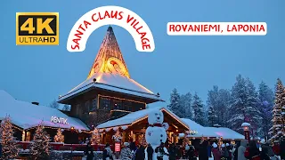 Santa Claus Village Rovaniemi, Lapland | Plimbare in Satul lui Mos Craciun, Finlanda | 4K Video