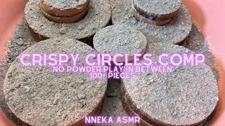 Crispy circles comp| 100+ pieces| Gym chalk ASMR| Oddly satisfying| Relaxing